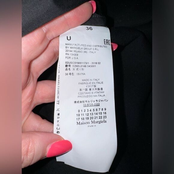 Maison Margiela NWT Oversized Co-Ed Collection Padded Button Down Black Size 36 - Picture 9 of 10